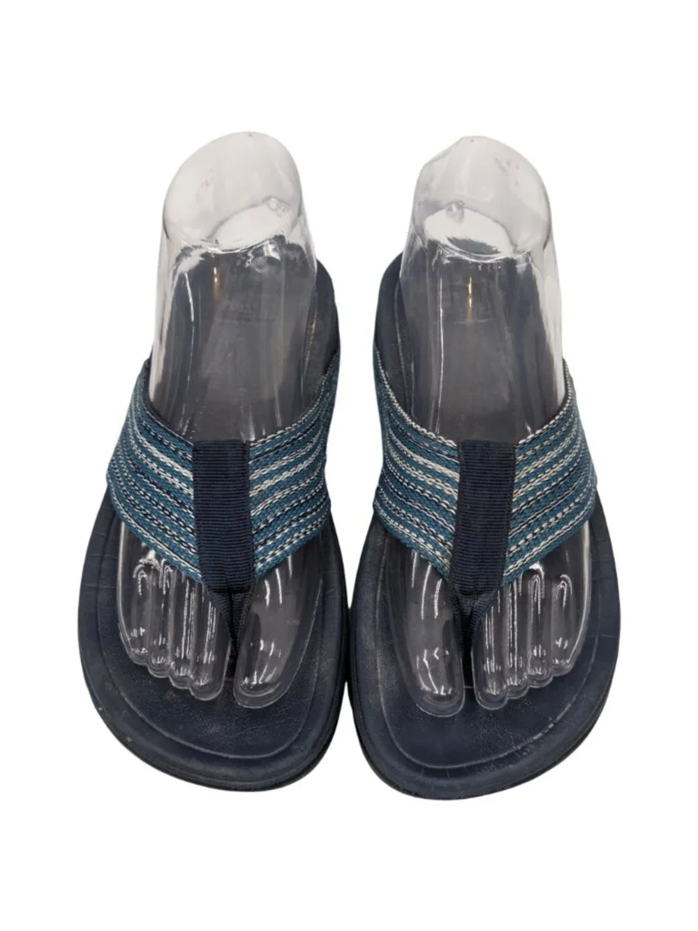 FitFlop Surfa Thong Sandals Womens Sea Blue Flip Flop Toe Post H84-641 Size 6 - Picture 8 of 12